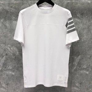 Thom Browne four-bar crew neck short T-shirt -8877
